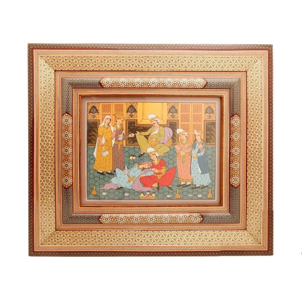 Decorative Painting Khatam Frame | Hand Painting Miniature | HM6101 - Image 1