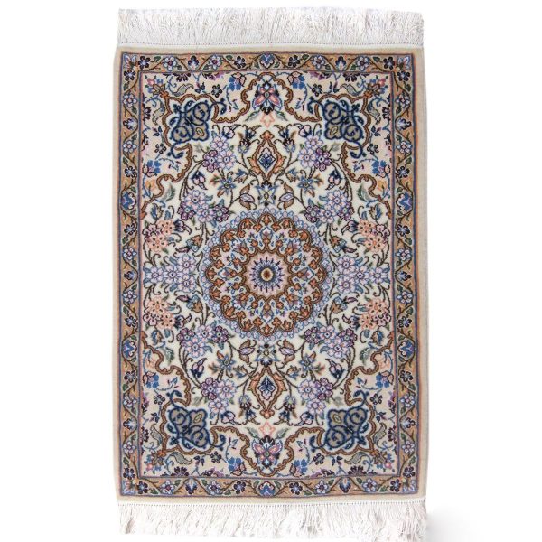 Medallion Design Wool & Cotton Naein Persian Rug - RN5004 - Image 1
