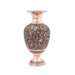 Persian Handgraved Flower & Bird on Flower Vase - HGL3902