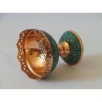 Turquoise Stone & Copper Pedestal Candy/Nuts Bowl Dish - HTI2012 - Image 3
